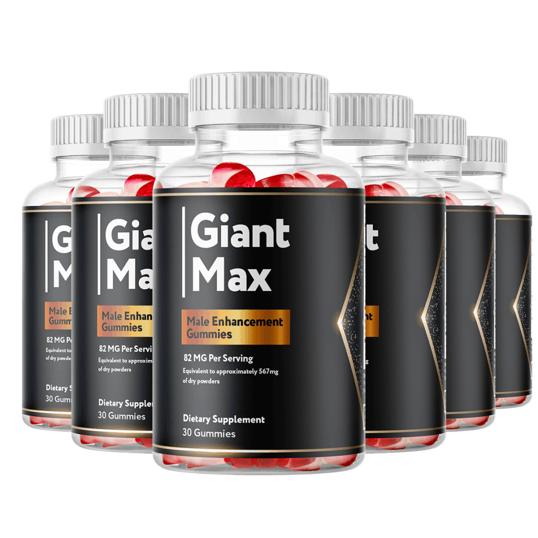 GiantMax supplement bottles — multi-bottle bundle