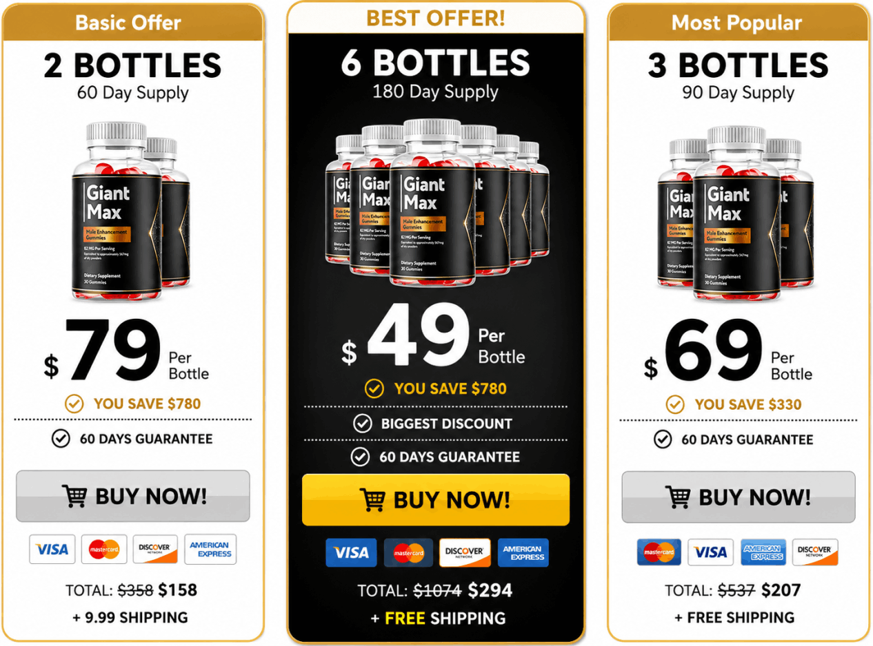 GiantMax package pricing options